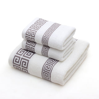 Buy white Three-piece Towels Set