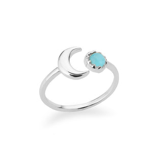 Buy no-1-silver-moon European And American Opening Adjustable Sun Opal Female Ring