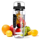 Sport Bottle 1000Ml Bpa Free Fruit Infuser Water Bottle Juice Shaker Sports Lemon Water Bottle Fitness Sport Fruit Drinking Bottles For Girl Black