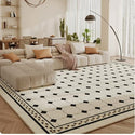 Living Room Carpet Checkerboard Bedroom Floor Cushion Sofa Coffee Table Blanket Dirt Resistant