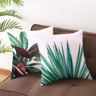 Nordic Plant Peach Skin Sofa Pillowcase