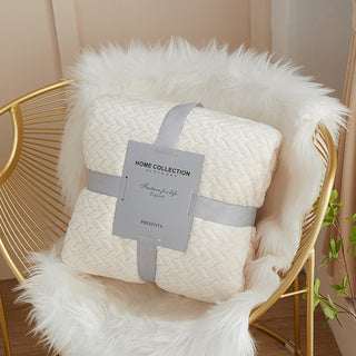 Buy beige Thickened Nap Blanket For Single And Double