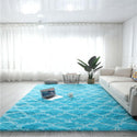 Tie-dyed Silk Wool Pattern Carpet Living Room Coffee Table Bedside Pad Long Wool Washable Full Bedroom