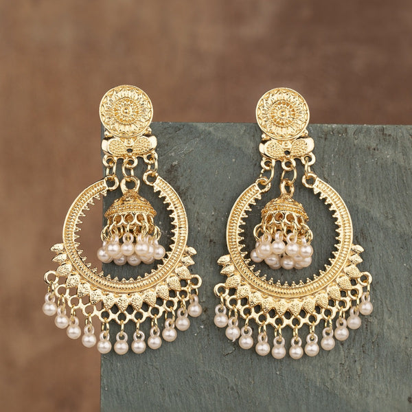 Bohemian Retro Ethnic Style Alloy Little Bell Shape Pendant Tassel Earrings