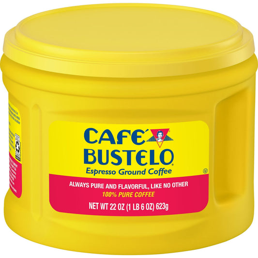 Cafe Bustelo Espresso Ground Coffee, Dark Roast, 22 oz Canister