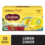 Celestial Seasonings Lemon Zinger Caffeine-Free Herbal Tea Bags (20 Count)