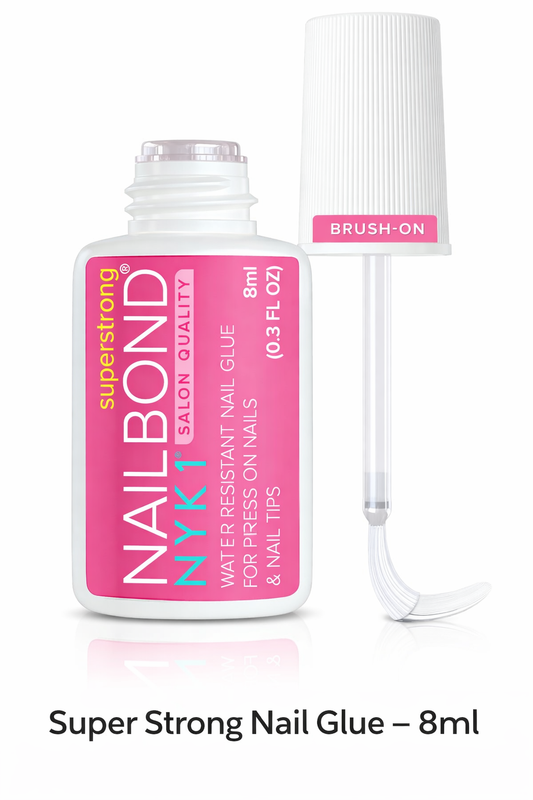NailBond Super Strong Nail Glue (8ml) – Professional Brush-On Adhesive for Press-Ons, Tips & Acrylics