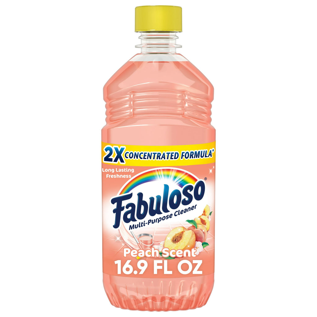 Fabuloso Multi-Purpose Cleaner, 2X Concentrated Formula, Floor Cleaner, Peach Scent, 16.9 fl oz