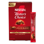 NESCAFÉ Taster's Choice House Blend, Light Medium Roast Instant Coffee, 1 Box, 6 Packets