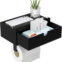 Wall-mounted Bathroom Storage Shelf With A Hole-free Paper Towel Holder