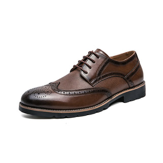 Buy brown Business Formal Wear Pumps Men&#39;s Leather Shoes