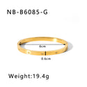 Zircon Titanium Steel Electroplated Bracelet