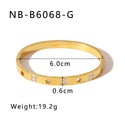 Zircon Titanium Steel Electroplated Bracelet