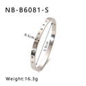 Zircon Titanium Steel Electroplated Bracelet