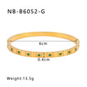 Zircon Titanium Steel Electroplated Bracelet