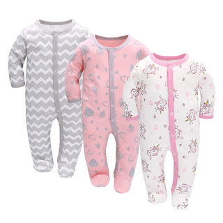 Buy peach-heart-unicorn Baby Jumpsuit Long Sleeve Romper