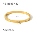 Zircon Titanium Steel Electroplated Bracelet