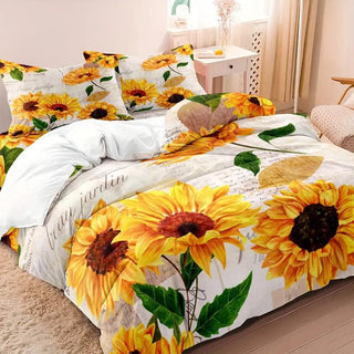 New Three-piece Bed Brushed Quilt Cover Soft 3D Printing