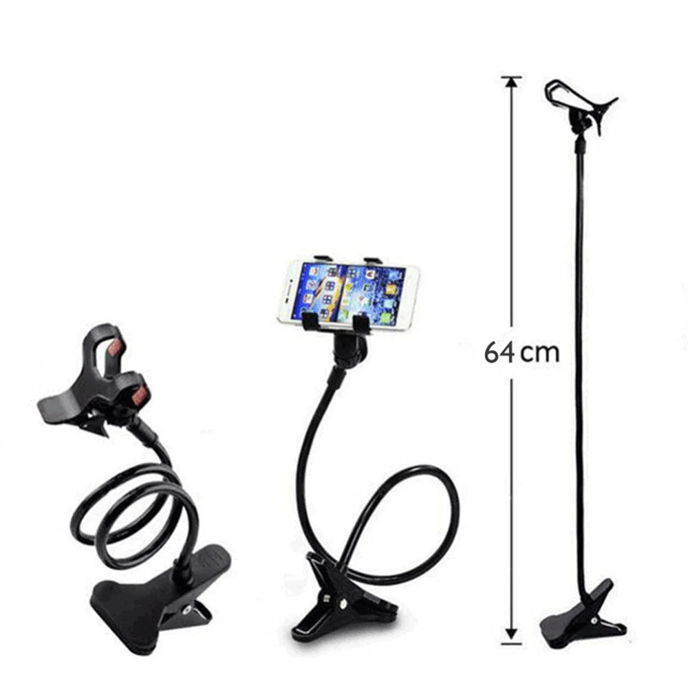 Universal Cell Phone Holder Flexible Long Arm lazy Phone Stand For iPhone Samsung Huawei Xiaomi 360° Rotation Stable Bracket
