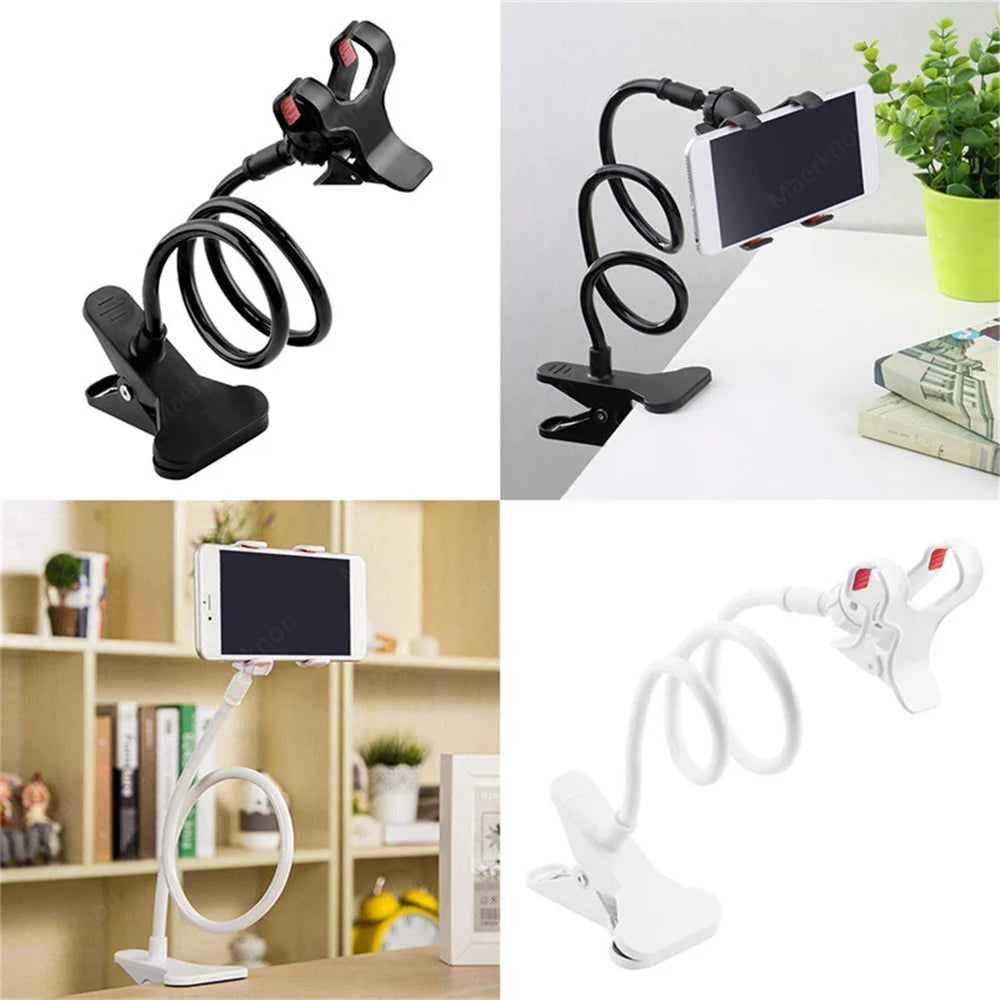 Universal Cell Phone Holder Flexible Long Arm lazy Phone Stand For iPhone Samsung Huawei Xiaomi 360° Rotation Stable Bracket