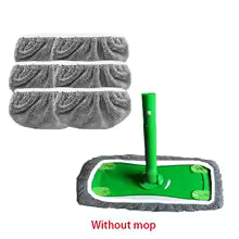 1/3/6pc Microfiber Mop Cloth Dry Cleaning Cloths Household Reusable Microfiber Mop Pads Replacement Washable Rag Towel