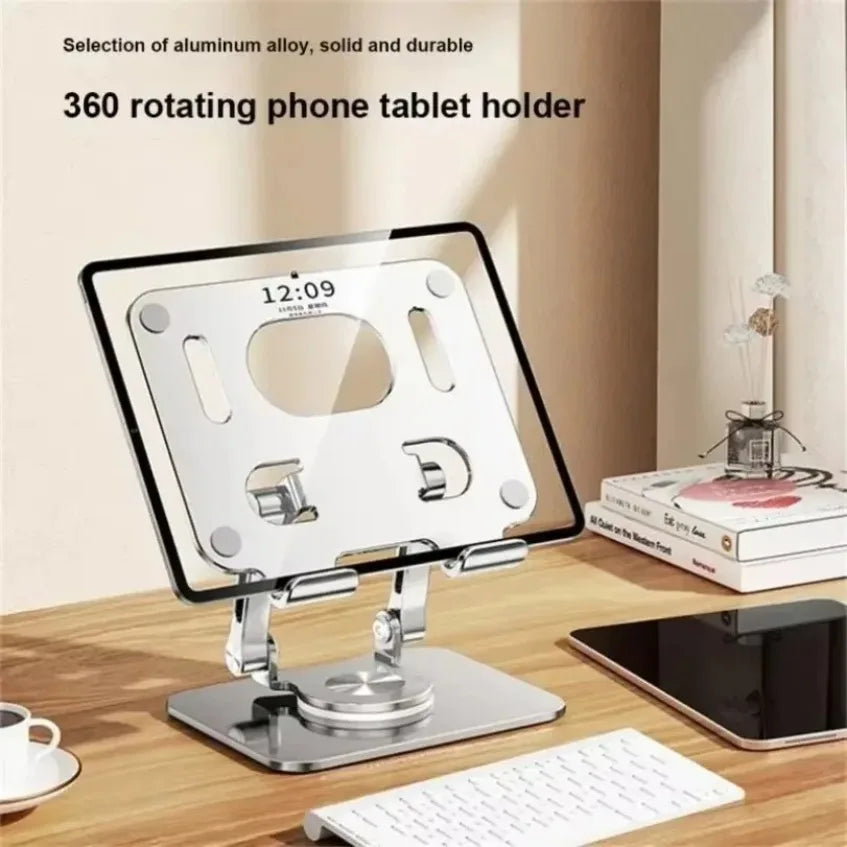 360° Rotation Universal Phone Tablet Holder Foldable Desktop Lazy Stand For iPhone 16 iPad Samsung Galaxy Tab Xiaomi Pad Mount