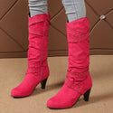 Cowboy Boot Casual Zipper Shoes For Women