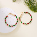 Christmas Colorful Spiral Geometric Earrings