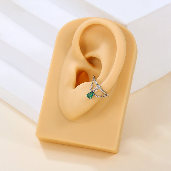 Fashion Green Water Drop Eardrops Earrings