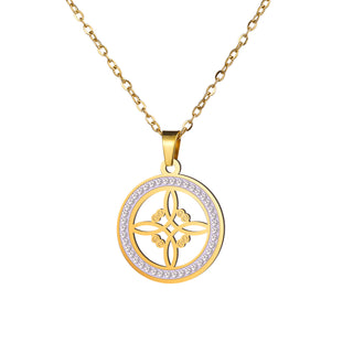 Buy gold Witch Knot Necklace Stainless Steel Knot Pendant Necklace Jewelry