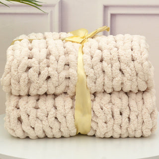 Buy m-beige Handmade Thick Wool Woven Blanket Sofa