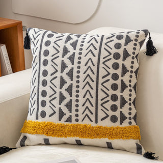 Buy yellow-and-blue Ethnic Style Pillow Cover Living Room Sofa Tufted Pillow Personality Afternoon Nap Pillow