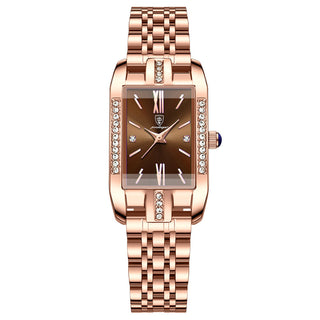 Buy coffee-side-steel-belt-style Ladies Waterproof Fashion Quartz Watch