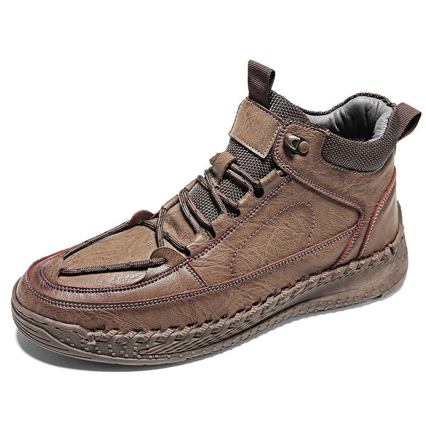 High-end Leather Martin Boots Men's Versatile High-top Shoes