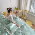 Washed Silk Bed Four Piece Bed Sheet Quilt Cover Sheet