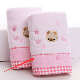 Buy pink Children&#39;s cotton cartoon towel