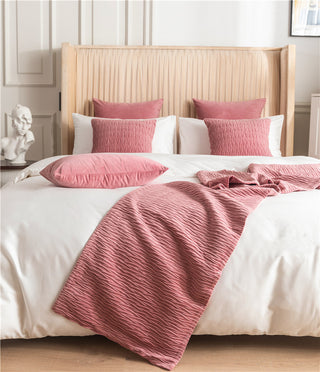 Buy pink Cotton And Linen Household Bed Flag Bed Towel