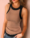 Women's Round Neck Sleeveless Tops