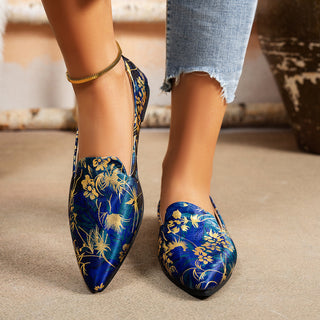 Buy blue Casual Flat Pointed Toe Women's Thin Shoes