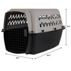 Vibrant Life Pet Portable Kennel for Dogs, Hard-Sided Travel Carrier, Durable, Metal Door, Black & Grey, For Pets 15-25 lbs, 26.2" L x 18.6" W x 16.5" H
