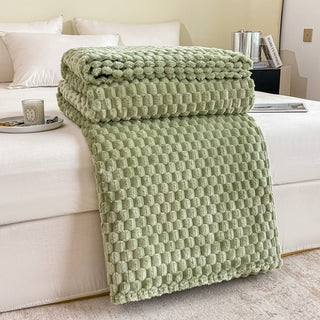 Buy grass-green Coral Fleece Blanket Golden Turtle Fleece Blanket Nap