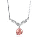 Octagonal Millennium Rose Cut Necklace High Carbon Diamond