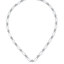 Ins Style Twin Round Diamond S925 Silver Clip Necklace Clavicle Chain