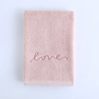 Buy dried-powder Pure Cotton Embroidery Towel Plain Gift Face Towel