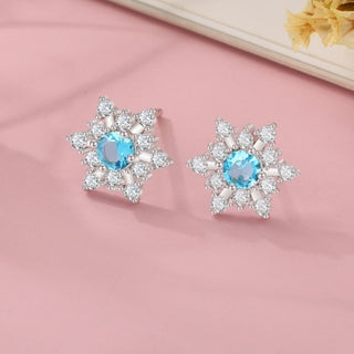 S925 Silver Female Simple Temperamental And Personalized Rhinestone Earrings