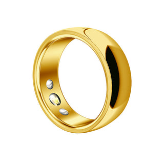 Buy gold Solid Color Health Emotion Management Smart Ring