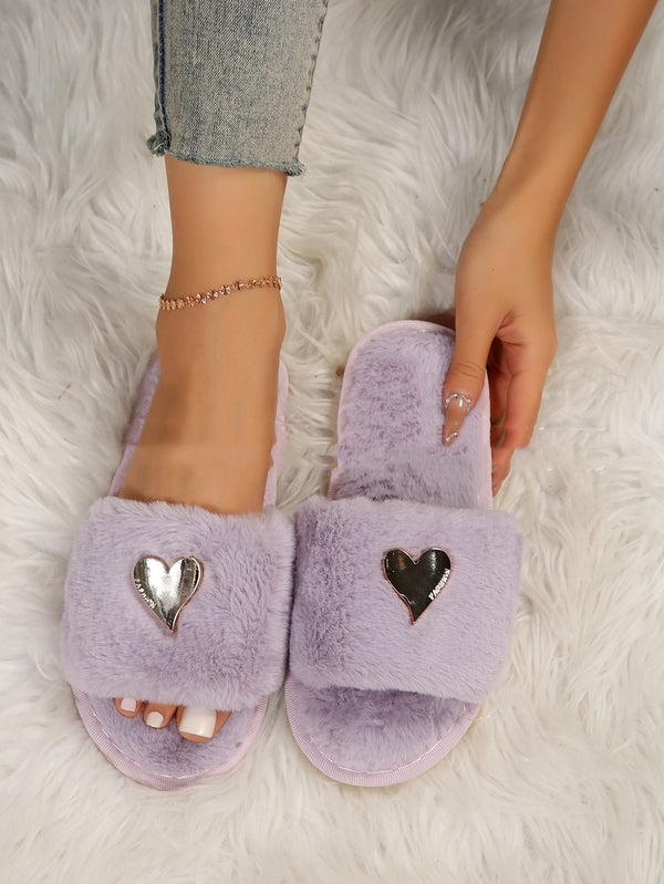 Women Fluffy Slipper Home Fur Furry Slippers