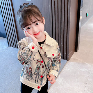 Girls' Leather Coat New Fashion Jacket