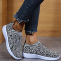 Women's Stripe Knit Sock Shoes