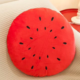 Buy watermelon-mat Fruit Cushion Plush Nap Pillow Padded Sofa Chair Cushion